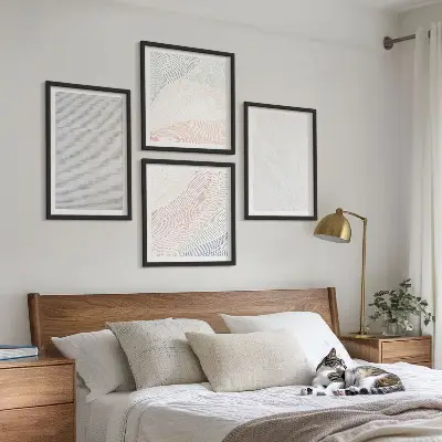 Poster met lijst heldere structuren en zandpatronen