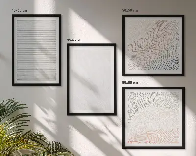 Poster met lijst heldere structuren en zandpatronen