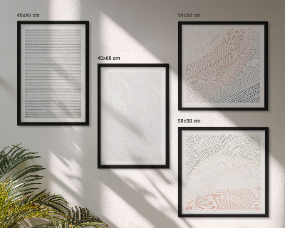 Set van posters met lijst Heldere structuren, zandpatronen