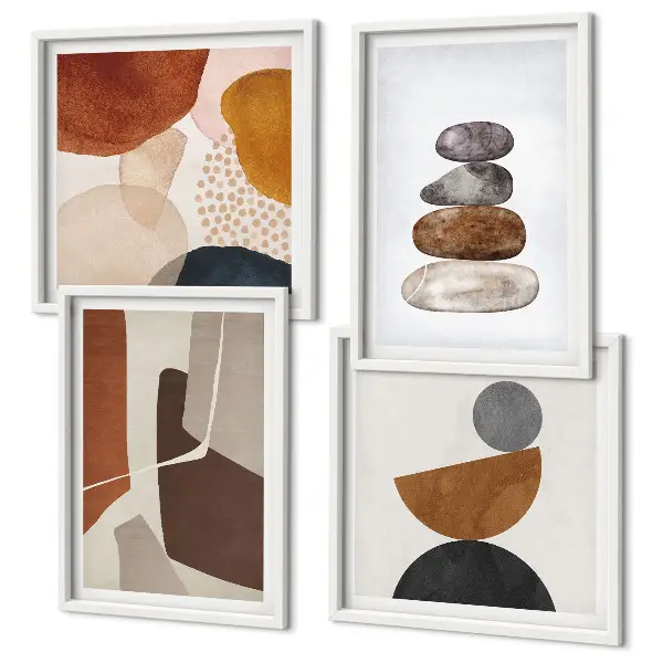 Set abstracte posters met lijst set van wanddecoraties