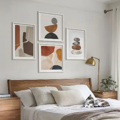 Set abstracte posters met lijst set van wanddecoraties
