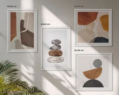 Set abstracte posters met lijst set van wanddecoraties