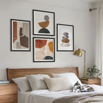 Set abstracte posters met lijst set van wanddecoraties