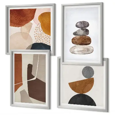 Set abstracte posters met lijst set van wanddecoraties