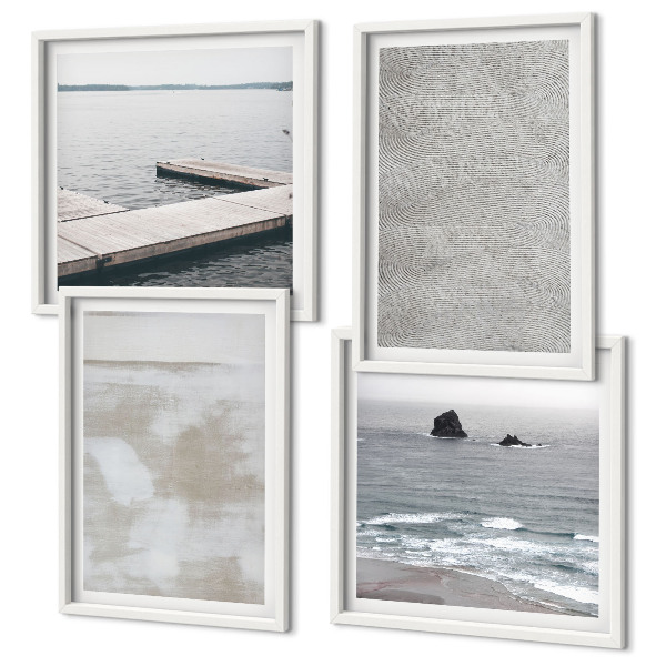 Meerluik in lijst Abstract design, moderne texturen