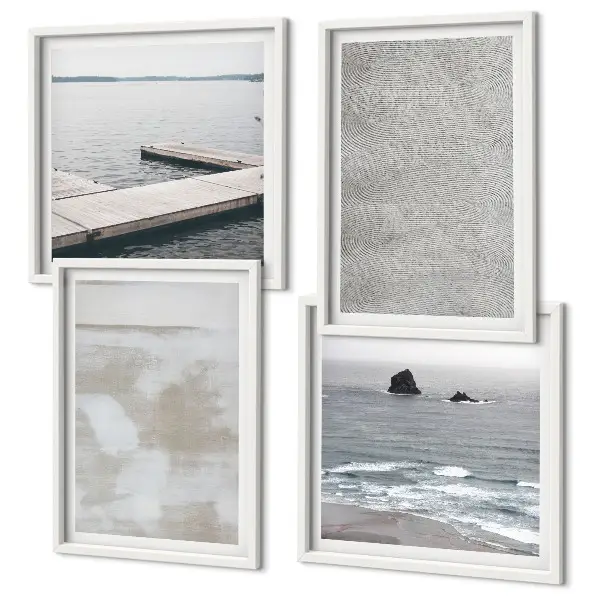 Abstract design met moderne texturen meerluik in lijst
