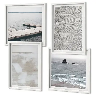 Abstract design met moderne texturen meerluik in lijst