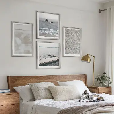Abstract design met moderne texturen meerluik in lijst