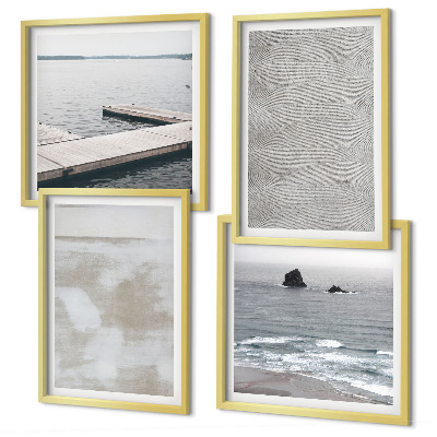 Meerluik in lijst Abstract design, moderne texturen