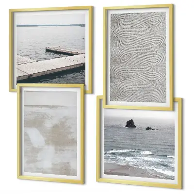 Abstract design met moderne texturen meerluik in lijst