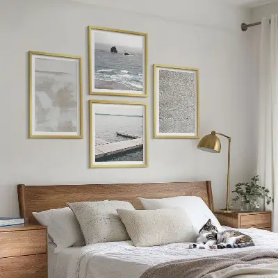 Abstract design met moderne texturen meerluik in lijst
