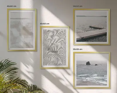 Abstract design met moderne texturen meerluik in lijst