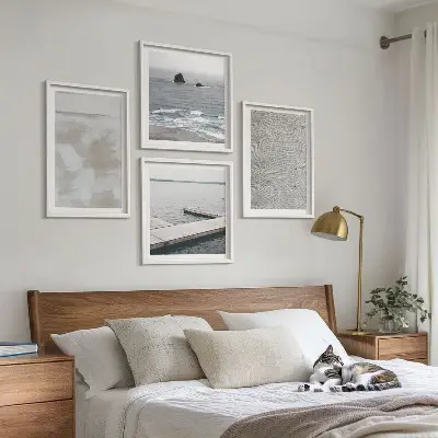 Abstract design met moderne texturen meerluik in lijst
