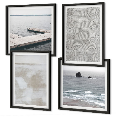 Meerluik in lijst Abstract design, moderne texturen