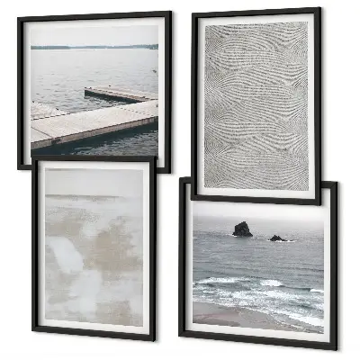Abstract design met moderne texturen meerluik in lijst