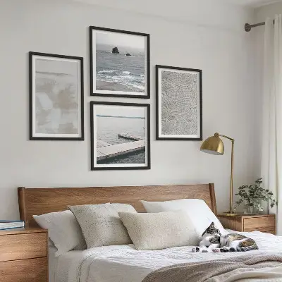 Abstract design met moderne texturen meerluik in lijst