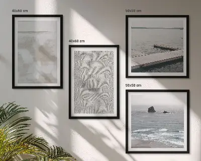 Abstract design met moderne texturen meerluik in lijst