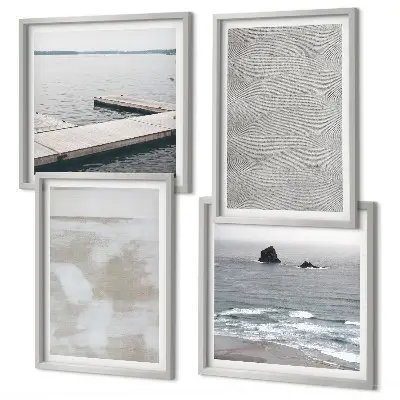 Abstract design met moderne texturen meerluik in lijst