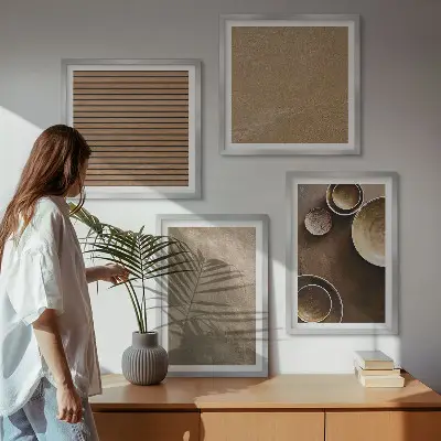 Moderne stenen constructies meerluik in lijst