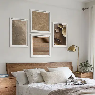 Moderne stenen constructies meerluik in lijst