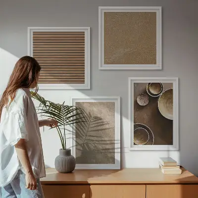 Moderne stenen constructies meerluik in lijst