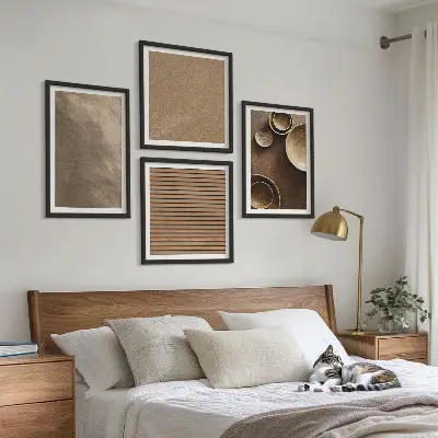 Moderne stenen constructies meerluik in lijst