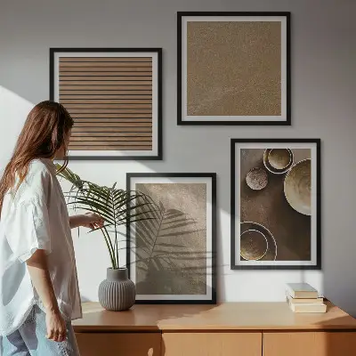 Moderne stenen constructies meerluik in lijst