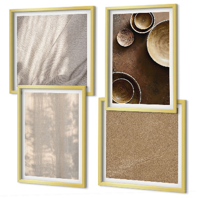 Set van posters met lijst Structuur, textuur, minimalisme