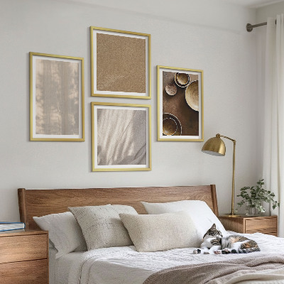 Set van posters met lijst Structuur, textuur, minimalisme