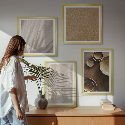 Set van posters met lijst Structuur, textuur, minimalisme