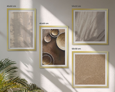 Set van posters met lijst Structuur, textuur, minimalisme