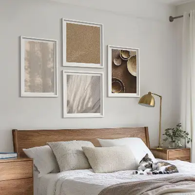 Set posters met lijst met structuur, textuur en minimalisme