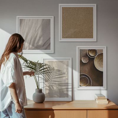 Set van posters met lijst Structuur, textuur, minimalisme