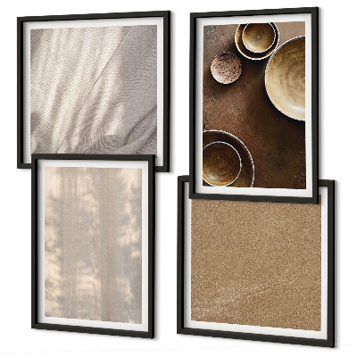 Set van posters met lijst Structuur, textuur, minimalisme