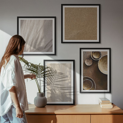 Set van posters met lijst Structuur, textuur, minimalisme