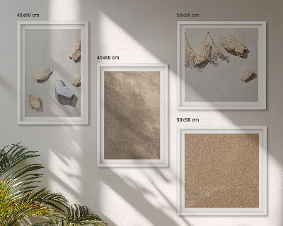 Set van posters met lijst Natuurlijke structuren van strandstenen