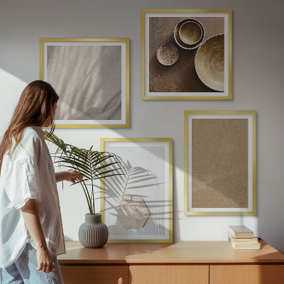 Meerluik in lijst Minimalistische warme texturen