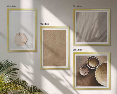 Meerluik in lijst Minimalistische warme texturen