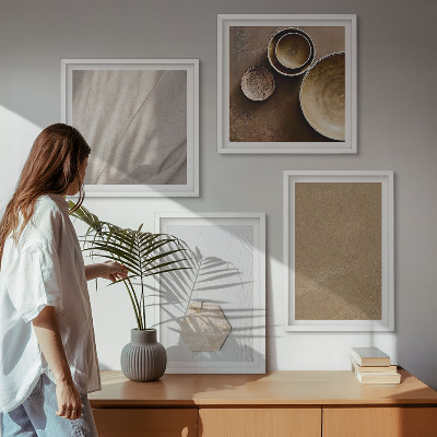 Meerluik in lijst Minimalistische warme texturen