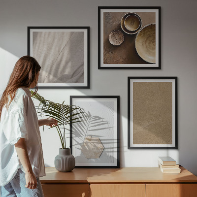 Meerluik in lijst Minimalistische warme texturen