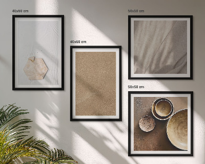 Meerluik in lijst Minimalistische warme texturen