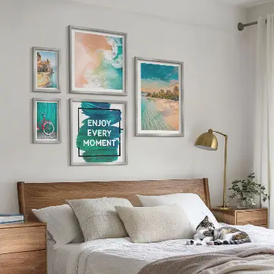 Moderne schilderijen set Vakantiesfeer