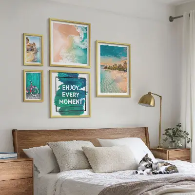 Moderne schilderijen set Vakantiesfeer