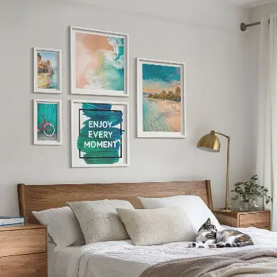 Moderne schilderijen set Vakantiesfeer