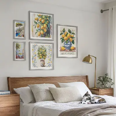 Gallery wall met mediterrane citrusvruchten