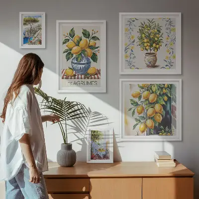Gallery wall met mediterrane citrusvruchten