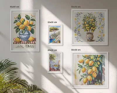 Gallery wall met mediterrane citrusvruchten