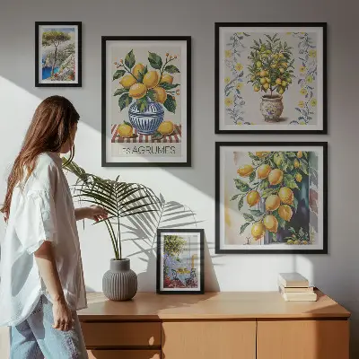 Gallery wall met mediterrane citrusvruchten