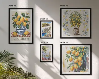 Gallery wall met mediterrane citrusvruchten