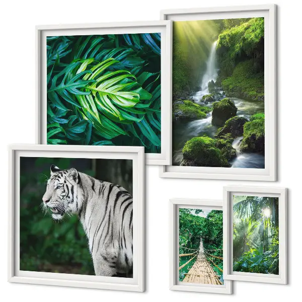 Wanddecoratie compositie Tropische natuurlandschappen